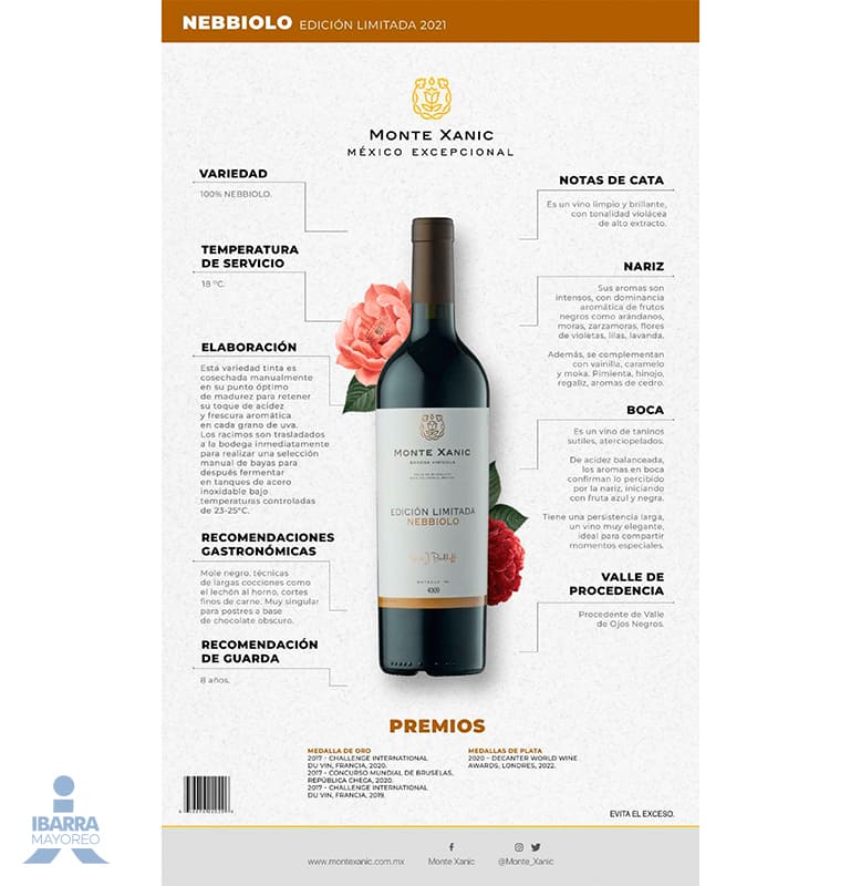 Vino Tinto Monte Xanic Nebbiolo 750 ml
