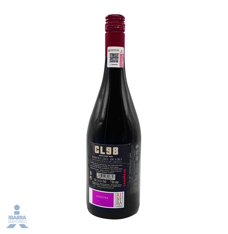 Vino Tinto CL98 Tempranillo 750 ml