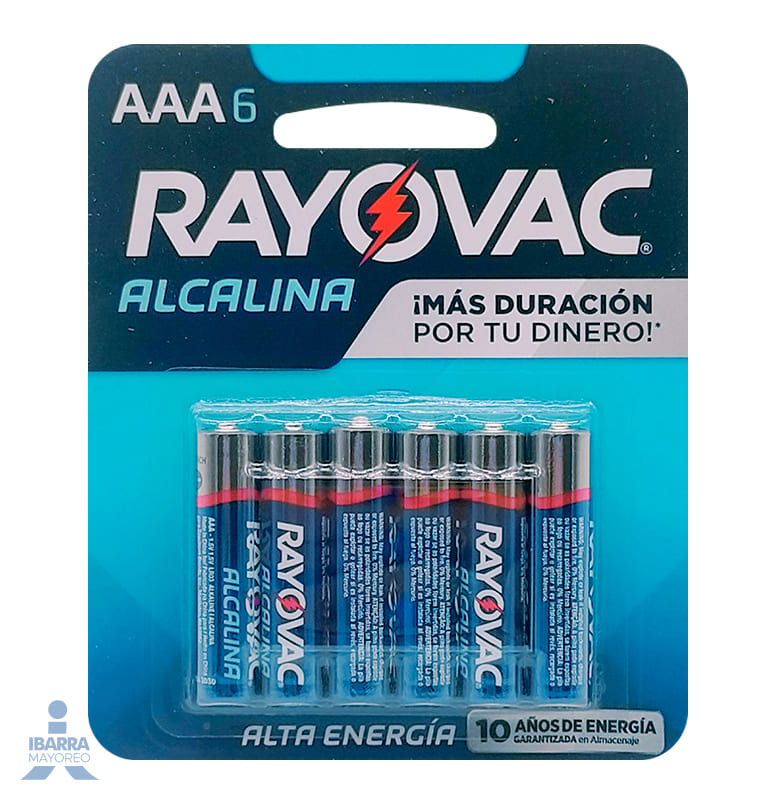Batería Rayovac Alcalina AAA 6 piezas