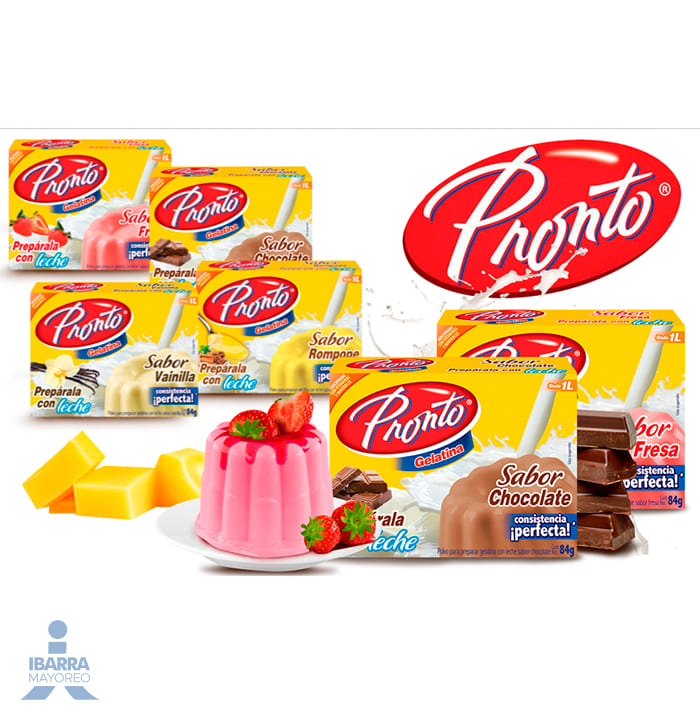 Gelatina Pronto Fresa Leche 84 g