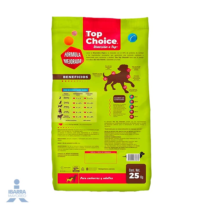 Alimento Ganador Top Choice 25 kg