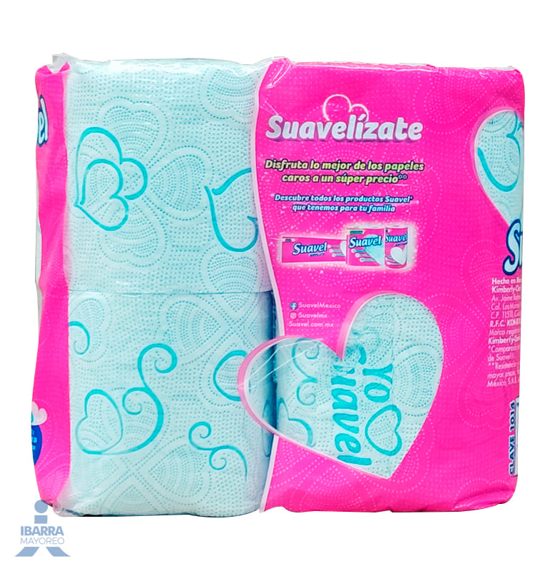 Papel Higiénico Suavel 325 hojas 4 rollos