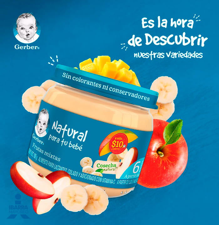 Gerber Colado Frutas Mixtas Etapa 2 100 g