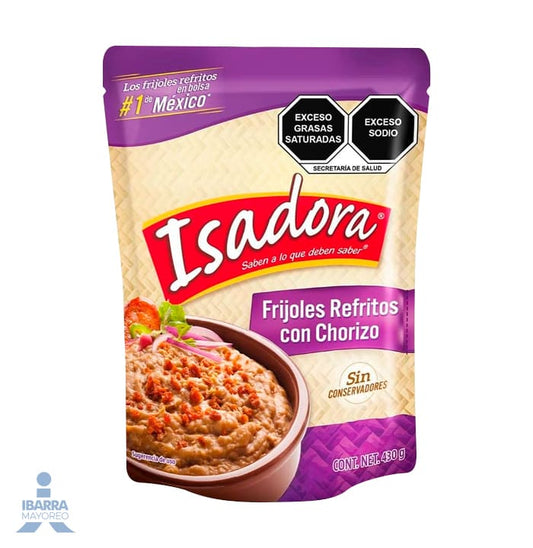 Frijol Bayo Refrito con Chorizo Isadora 430 g