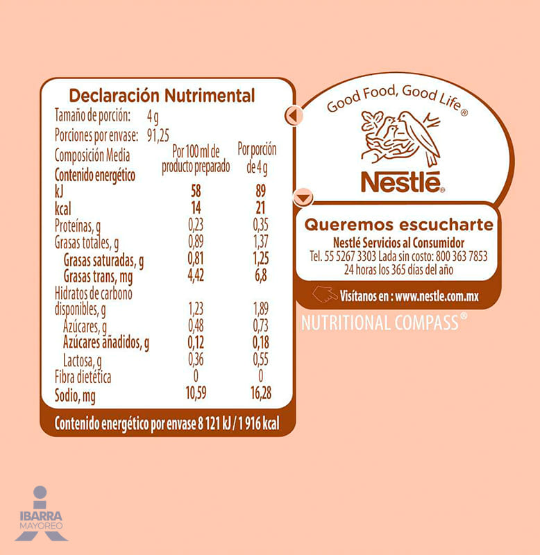 Sustituto de Crema Coffee Mate Extra Cremoso 365 g