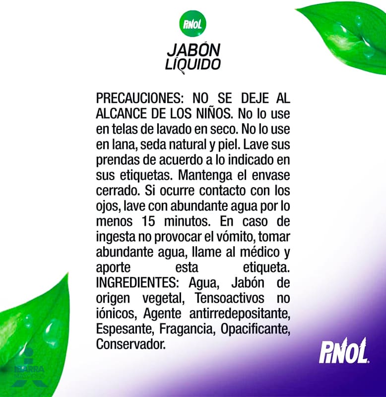 Jabón Pinol Líquido Ropa Oscura y Mezclilla 828 ml
