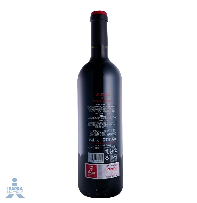 Vino Tinto Marqués de Riscal Arienzo 750 ml