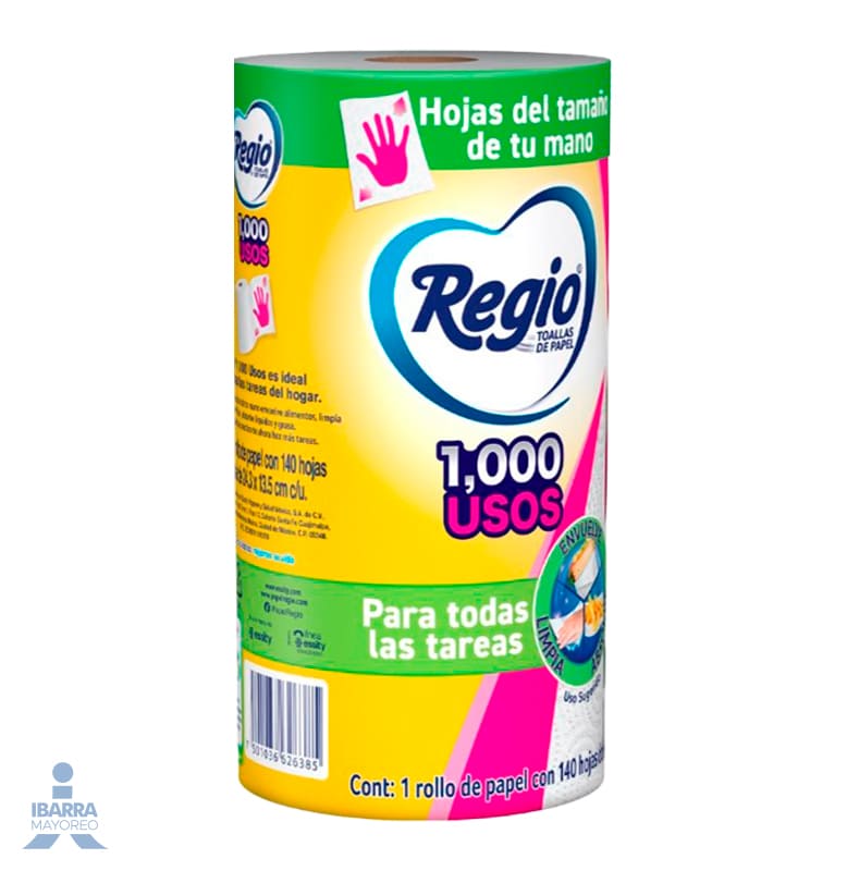 Servitoalla Regio 1000 Usos 140 hojas dobles 1 rollo