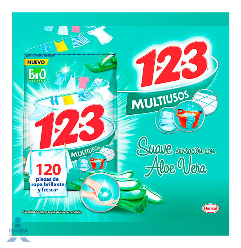 Detergente 123 Aloe Vera 800 g