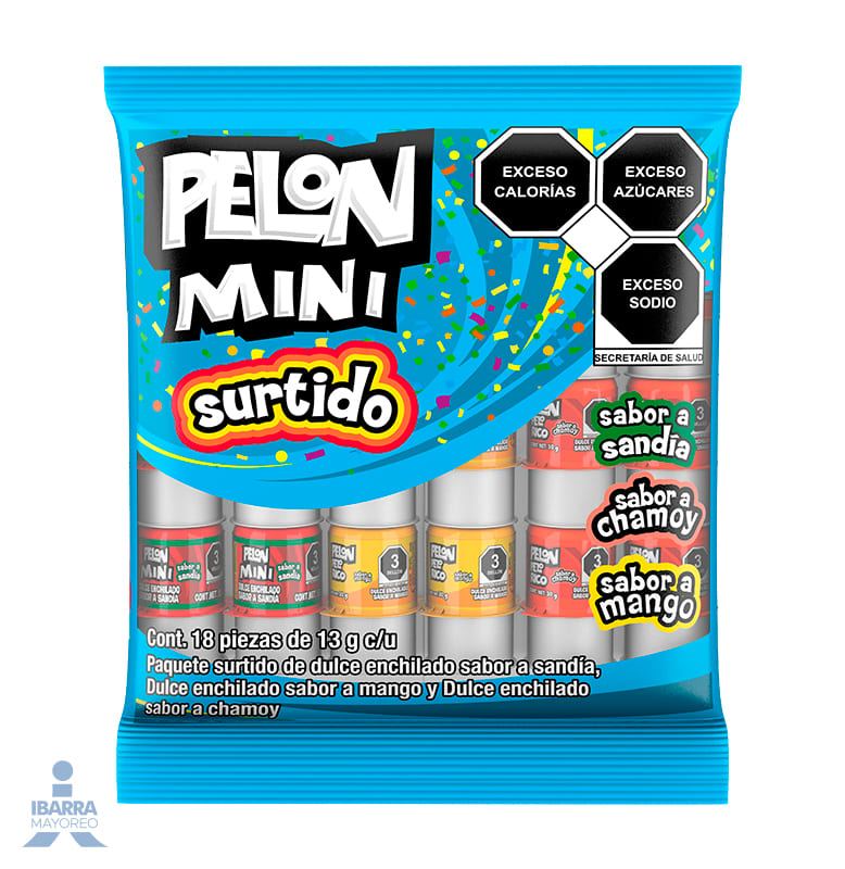 Dulce Pelón Mini Surtido bolsa 18 pzas.