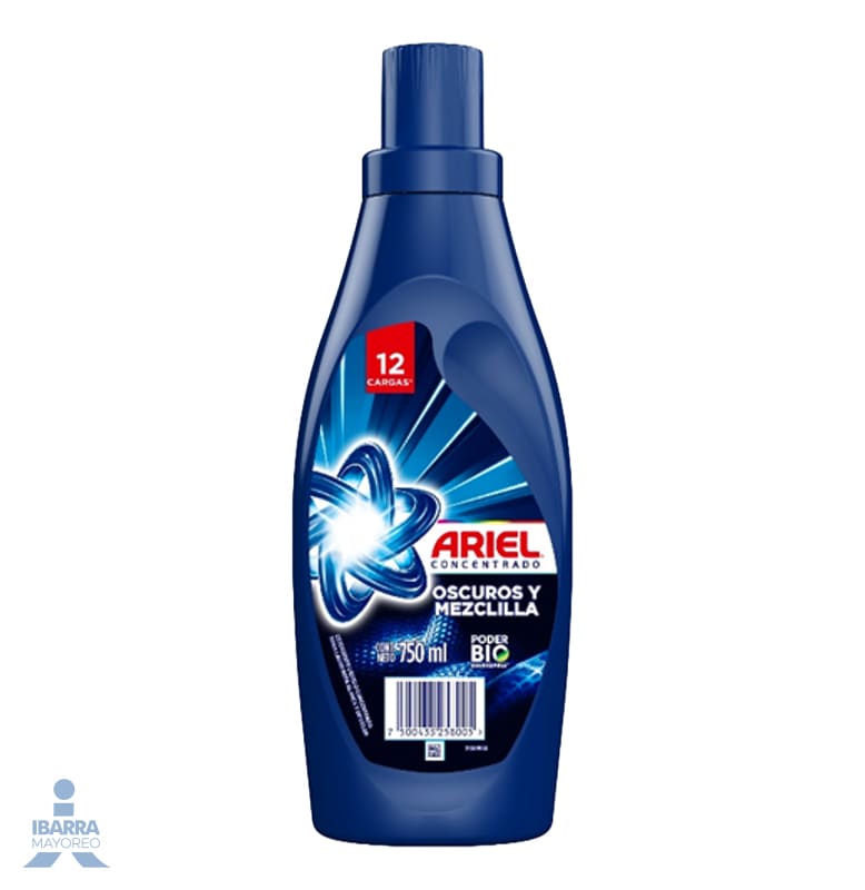Detergente Ariel Líquido Oscuros y Mezclilla 750 ml