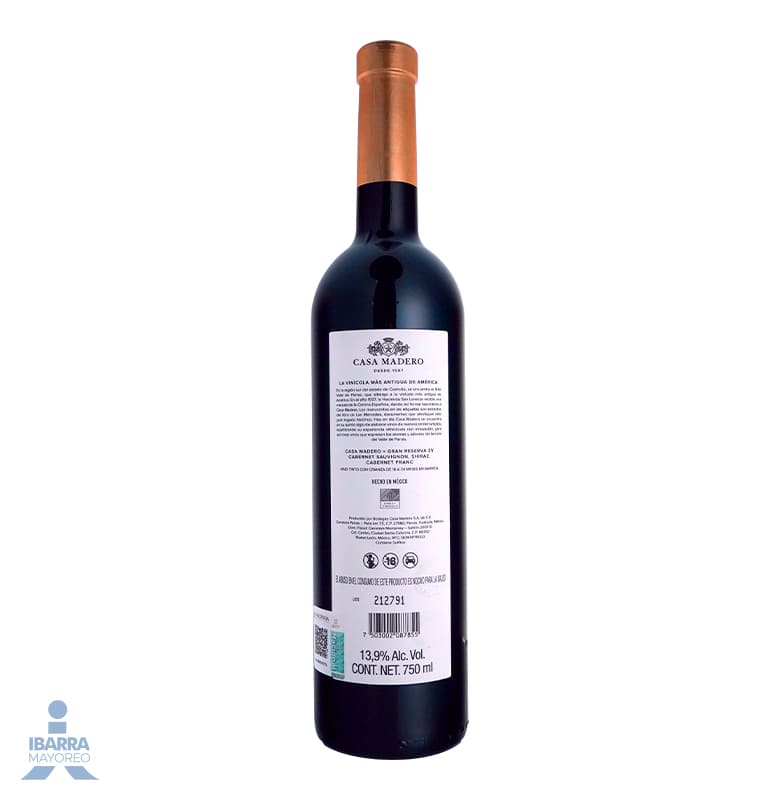 Vino Tinto Casa Madero 3V Gran Reserva 750 ml