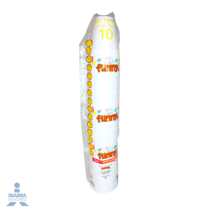 Vaso Térmico Funny Plus No. 10/ 296 ml 25 pzas.