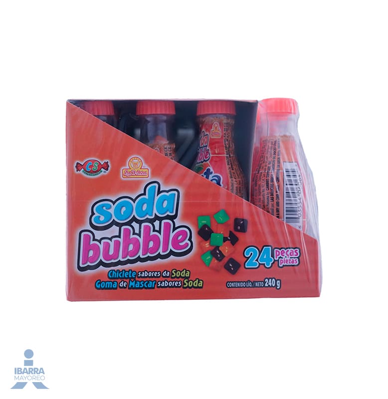 Chicle Las Delicias Soda Bubble 24 pzas.