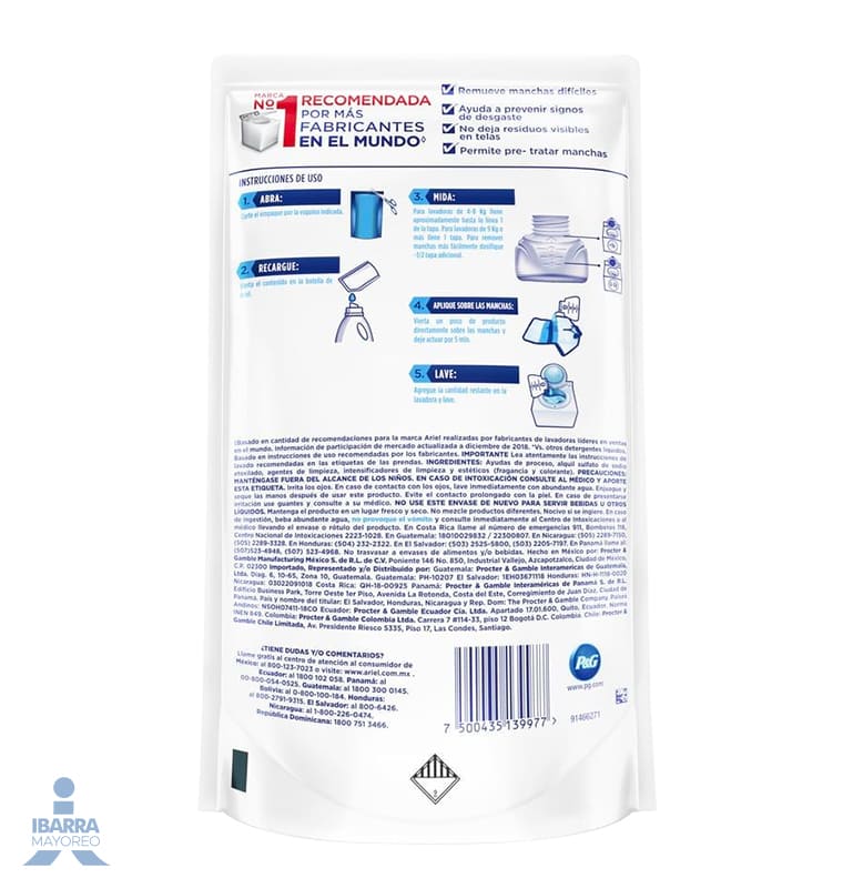 Detergente Líquido Ariel Revitacolor 400 ml