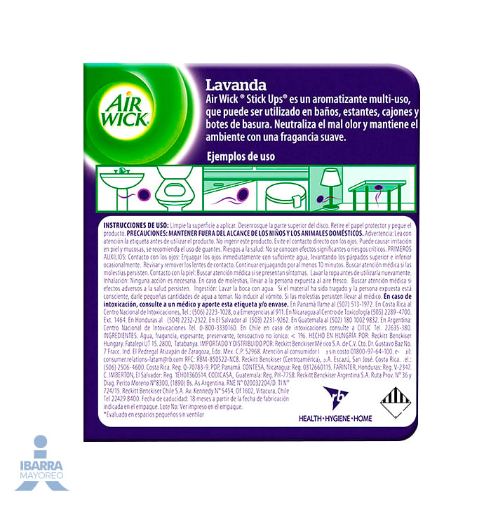 Aromatizante Air Wick Lavanda Stick Ups