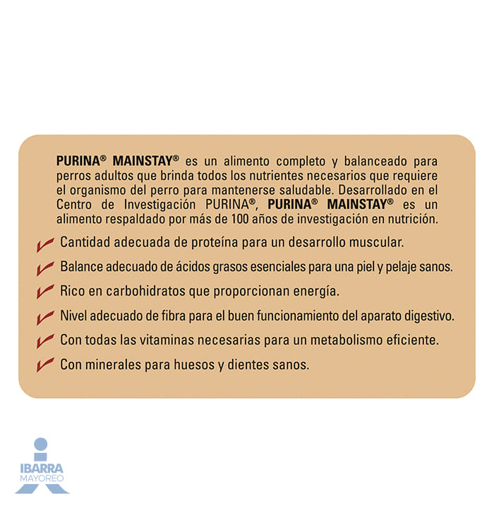 Mainstay alimento seco para perro 15 kg