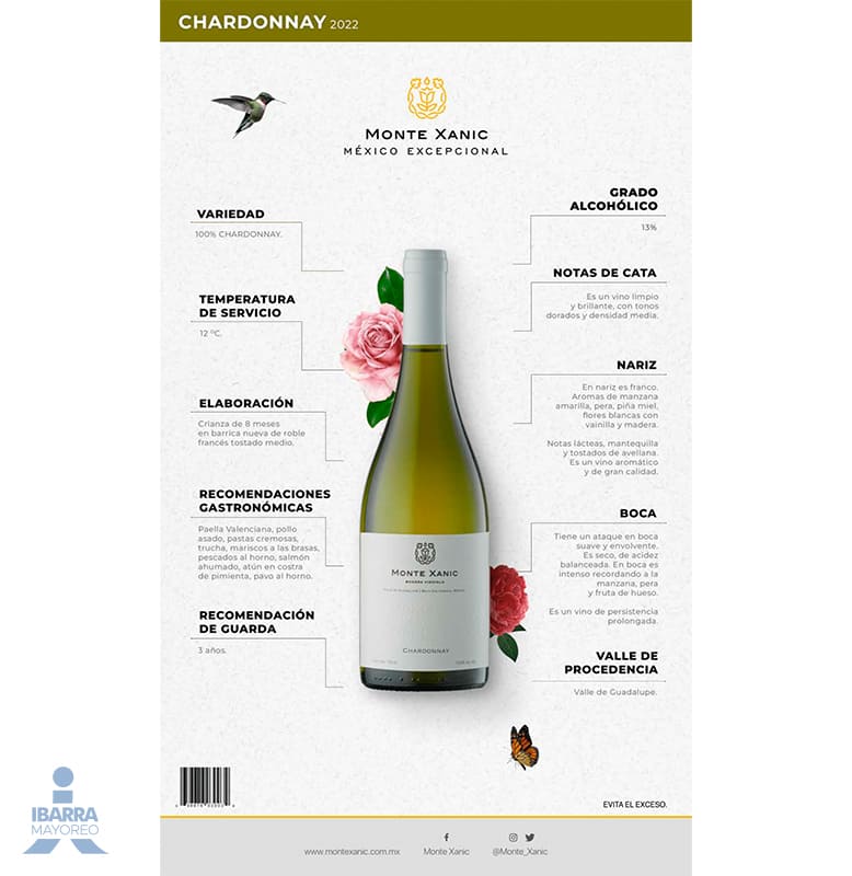 Vino Blanco Monte Xanic Chardonnay 750 ml