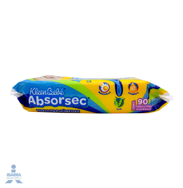 Toallitas Húmedas KleenBebé Absorsec 90 pzas.