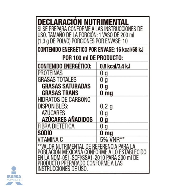 Bebida en Polvo Zuko Sabor Limón 13 g