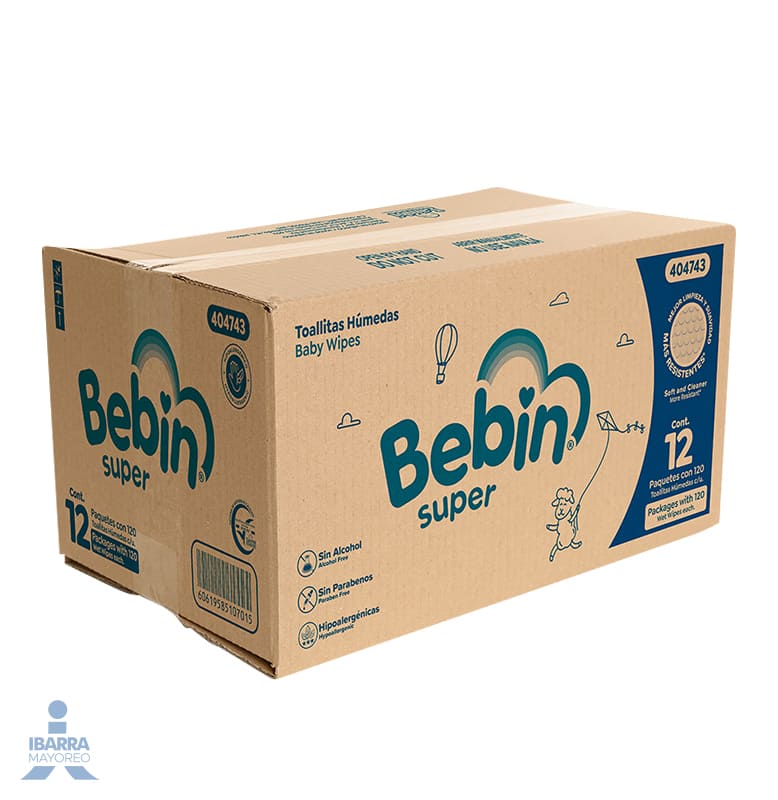 Toallitas Húmedas Bebin Super 120 pzas.