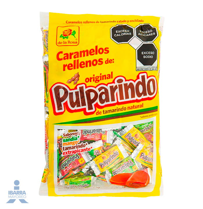 Caramelo de la Rosa Relleno de Pulparindo 100 pzas.