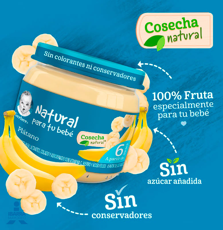 Gerber Colado Plátano Etapa 2 100 g
