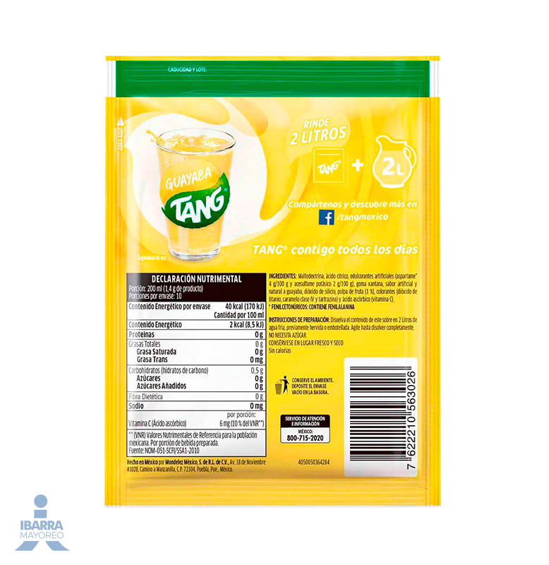 Refresco Tang Guayaba 14 g