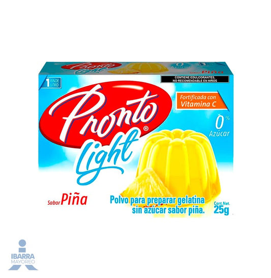 Gelatina Pronto Piña Light 25 g