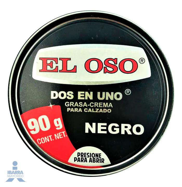Grasa El Oso Negra 2 en 1 90 g