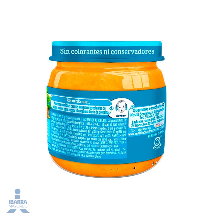 Gerber Colado Verduras con Pollo y Pasta Etapa 2 113 g