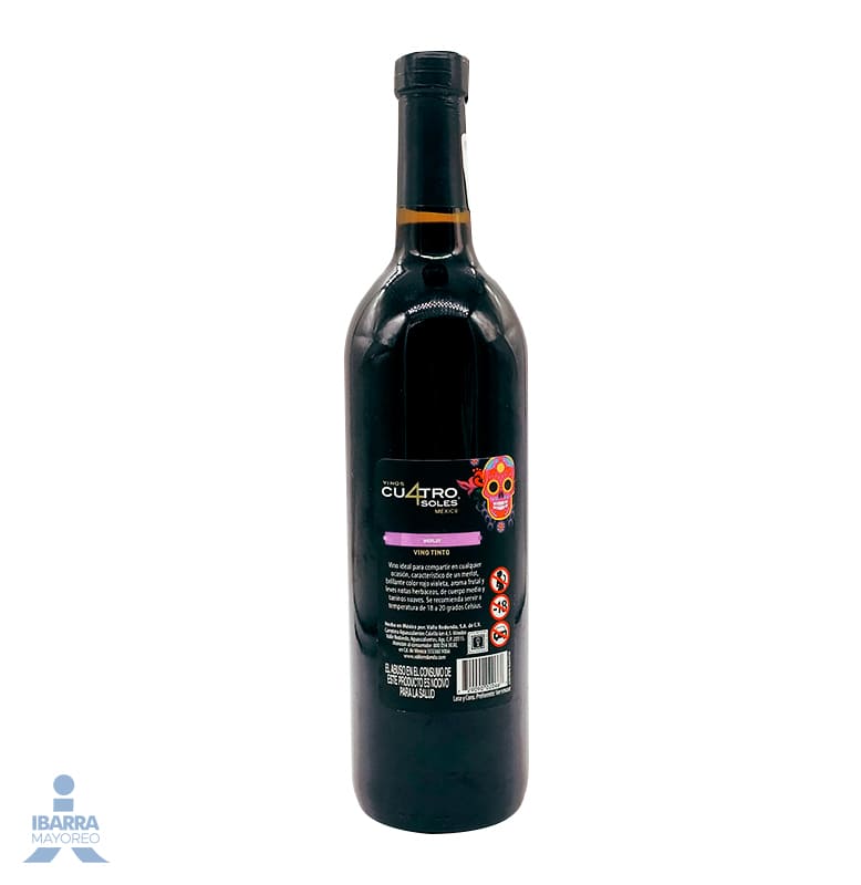 Vino Tinto Cuatro Soles Merlot 750 ml