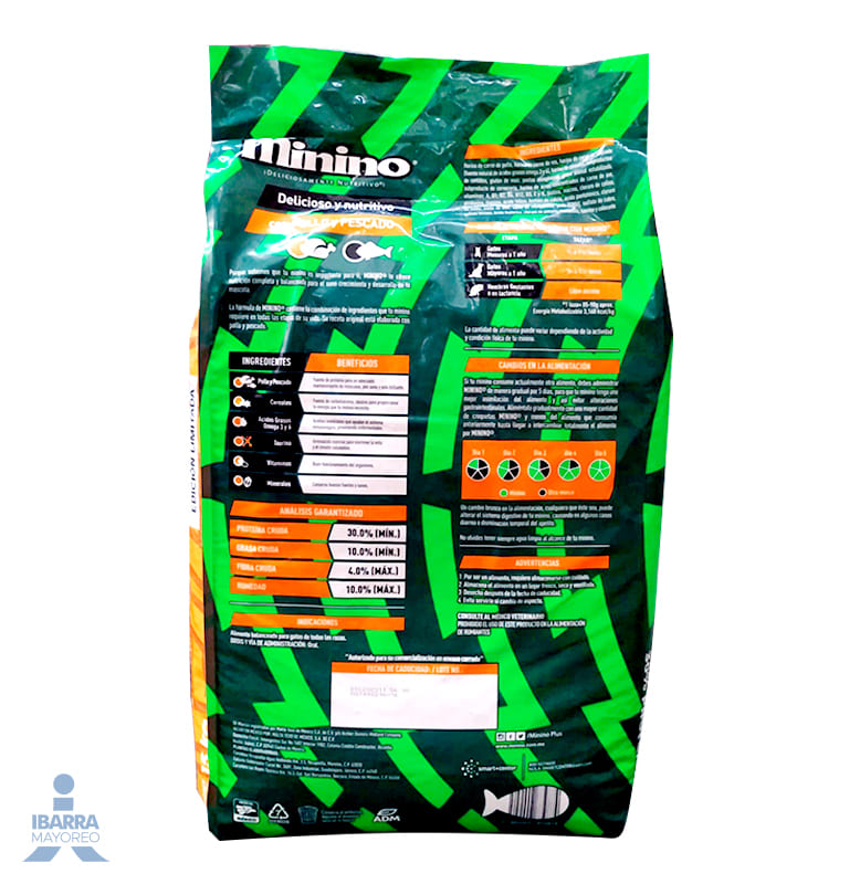Alimento Ganador Minino Pollo y Pescado 15 kg