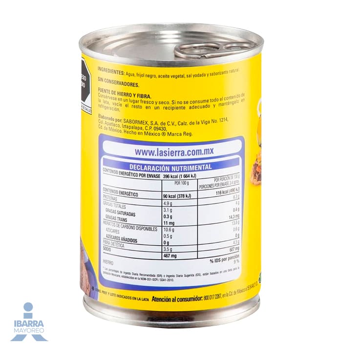 Frijol Negro Molido La Sierra 440 g