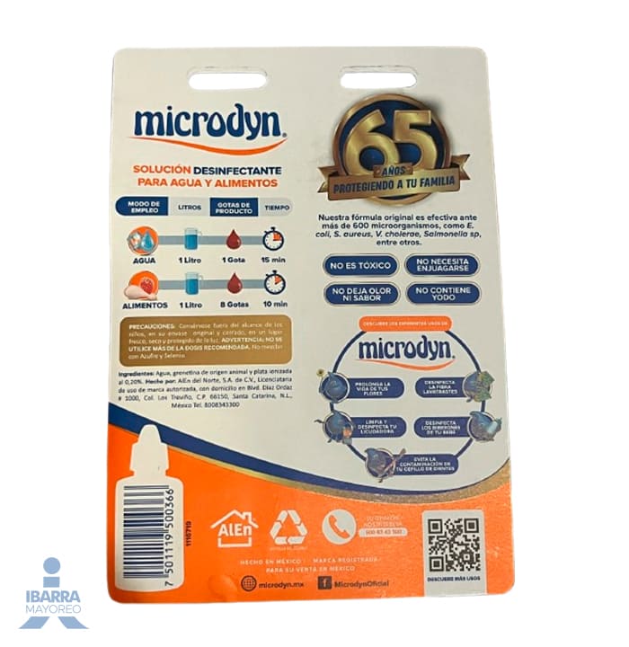 Desinfectante para Verduras Microdyn Plata 15 ml