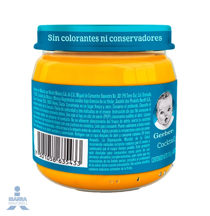 Gerber Colado Coctel de Frutas Etapa 2 113 g