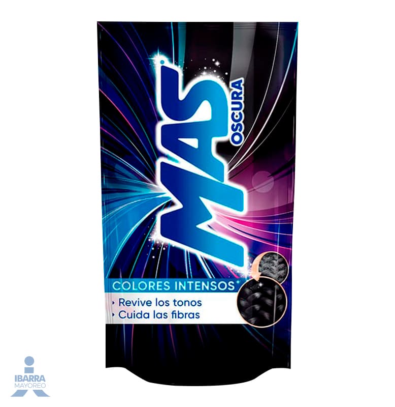Detergente Mas Ropa Oscura Líquido Econopack 415 ml