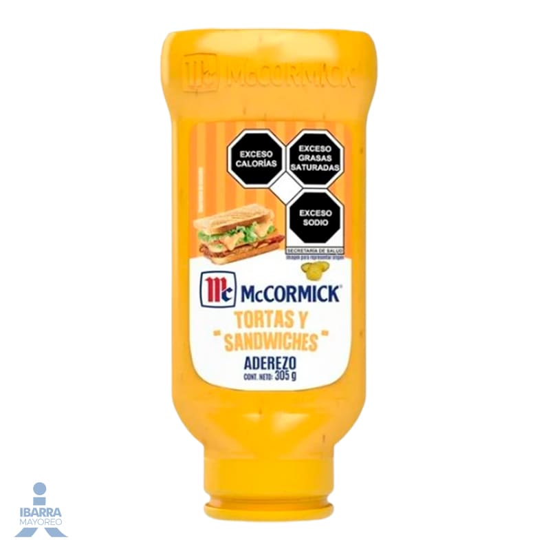 Mayonesa Aderezo McCormick Tortas y Sándwiches Squeeze 305 g