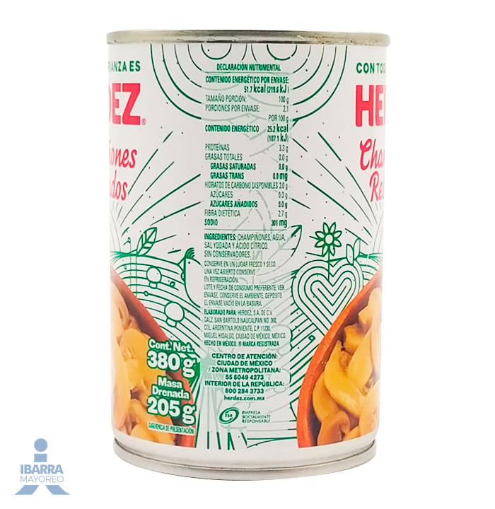 Champiñón Rebanado Herdez 380 g