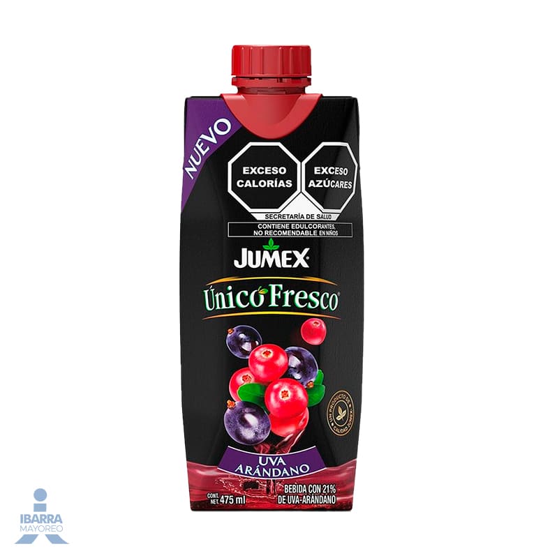 Bebida Jumex Único Fresco Uva Arándano Tetra Brick 475 ml