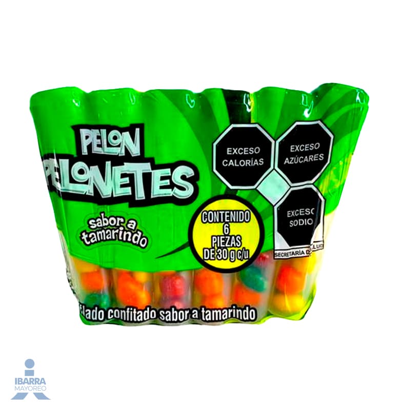 Dulce Pelonetes Pelón Tamarindo 6/30 g