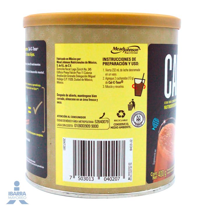 Chocolate Cal-C-Tose Lata 400 g