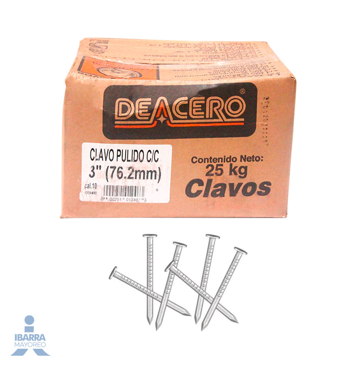 Clavo de Acero 3 pulgadas 1 kg