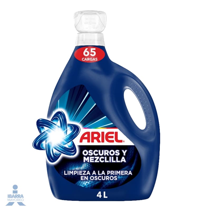 Detergente Ariel Líquido Oscuros y Mezclilla 4 L