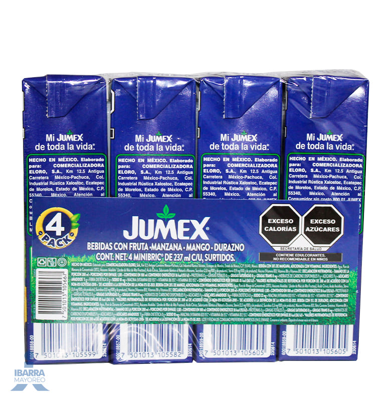 Bebida Jumex Surtido Mini Brick 4/237 ml