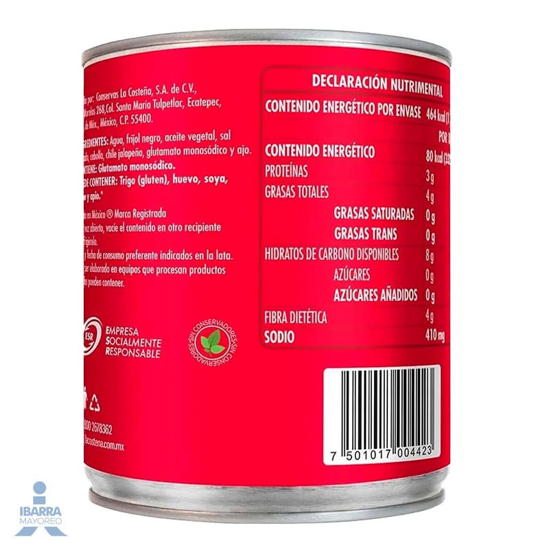 Frijol Bayo Refrito La Costeña Lata 440 g