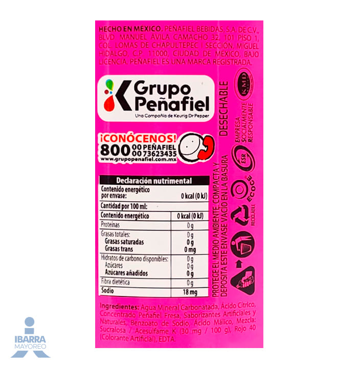 Refresco Peñafiel Fresa 2 L