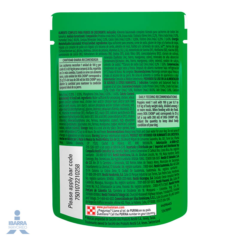 Alimento Purina Dog Chow Cachorro Pollo 100 g