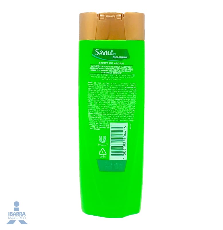 Shampoo Savilé Aceite de Argán 180 ml