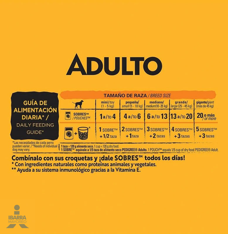 Alimento Pedigree Adulto Cordero 100 g